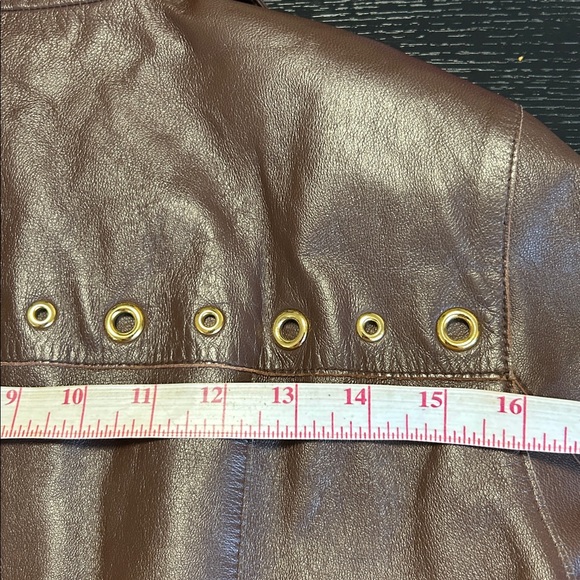 Fabulous St.John Butter Soft Leather
Jacket Embellished w/Brass
Grommets - Picture 10 of 17